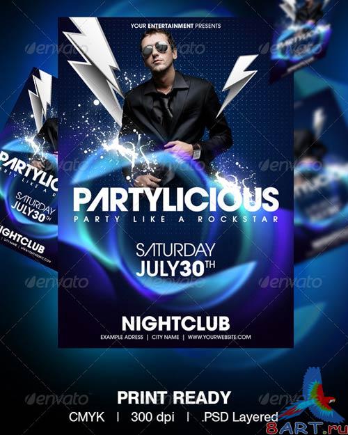 GraphicRiver Partylicious Flyer Template GraphicRiver Partylicious Flyer Template