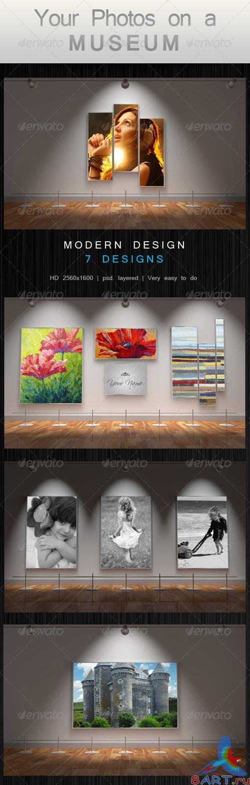GraphicRiver Your Photos on a Museum GraphicRiver Your Photos on a Museum