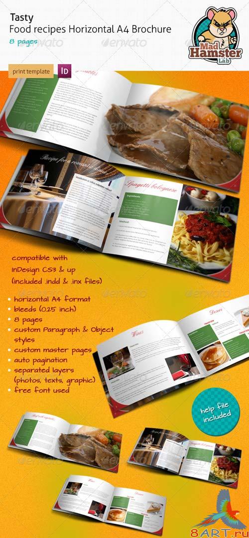 GraphicRiver Tasty Food Recipe A4 Horizontal Brochure GraphicRiver Tasty Food Recipe A4 Horizontal Brochure