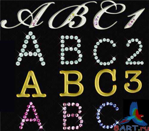 Шрифты начиная с камнями - PSD Шрифты начиная с камнями - PSD