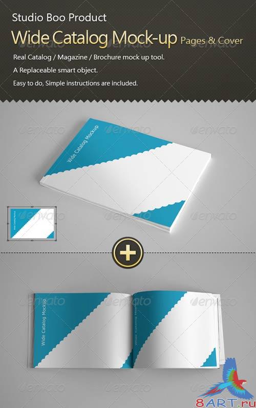 GraphicRiver Wide Catalog / Magazine Mock-up InnerPages & Cover GraphicRiver Wide Catalog / Magazine Mock-up InnerPages & Cover