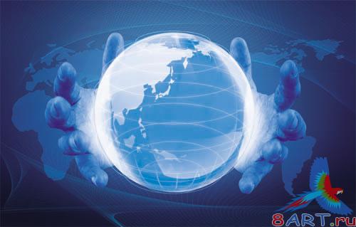 PSD - Globe in hand