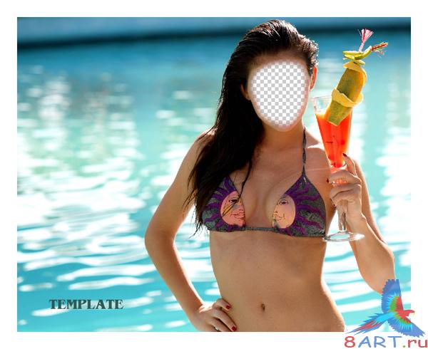 ������ � Photoshop - The girl at pool