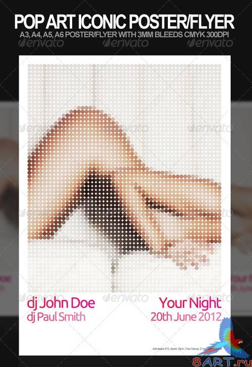 GraphicRiver Pop Art Iconic A3, A4 Poster and A6, A5 Flyer GraphicRiver Pop Art Iconic A3, A4 Poster and A6, A5 Flyer