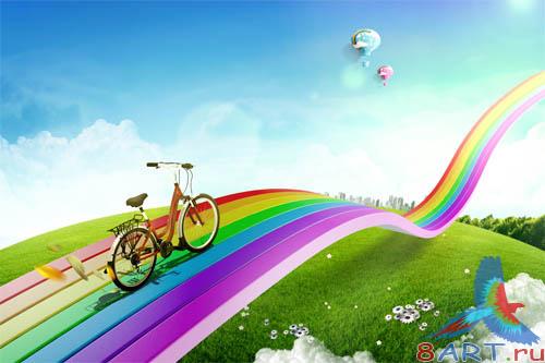 PSD - Rainbow Road Template