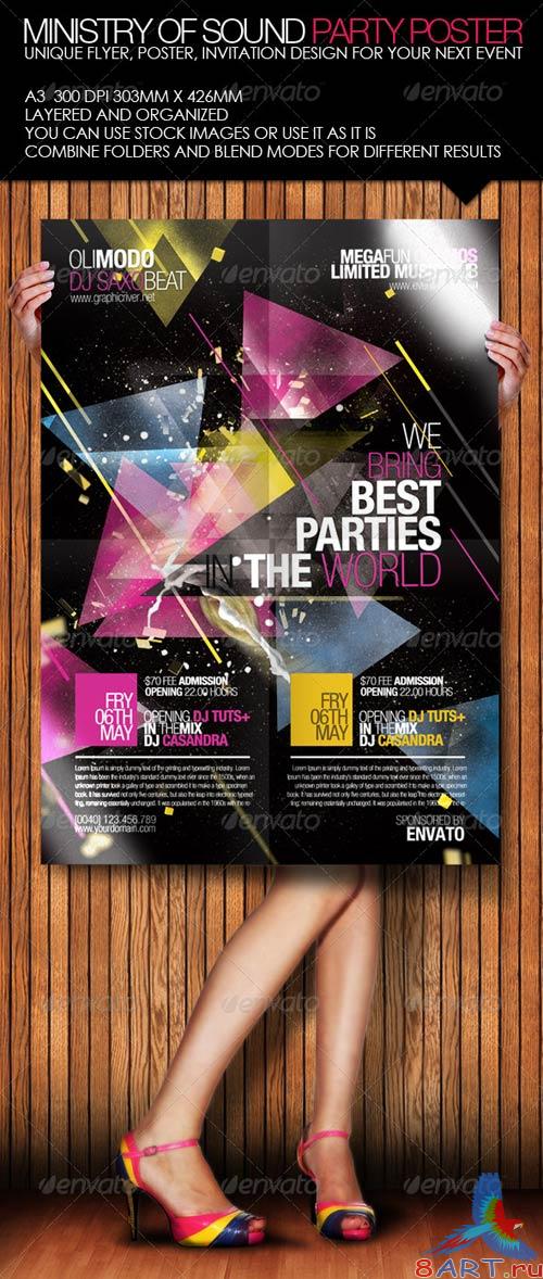 GraphicRiver Ministry of Sound Party Poster Template GraphicRiver Ministry of Sound Party Poster Template