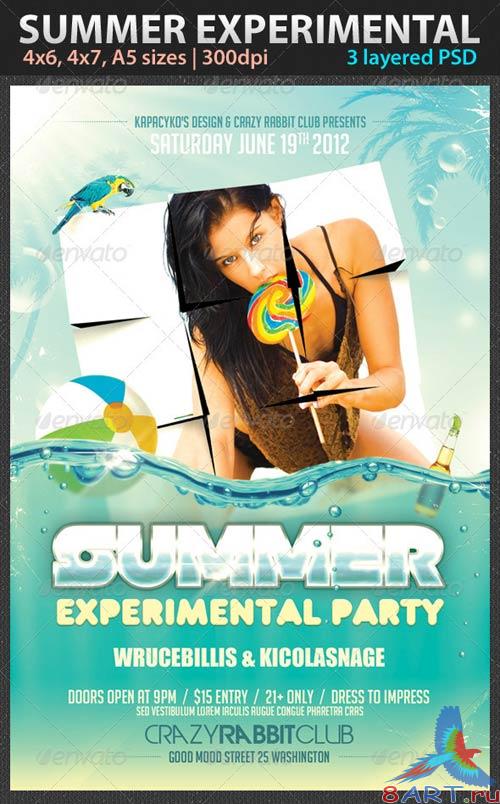 GraphicRiver Summer Experimental Party Flyer GraphicRiver Summer Experimental Party Flyer