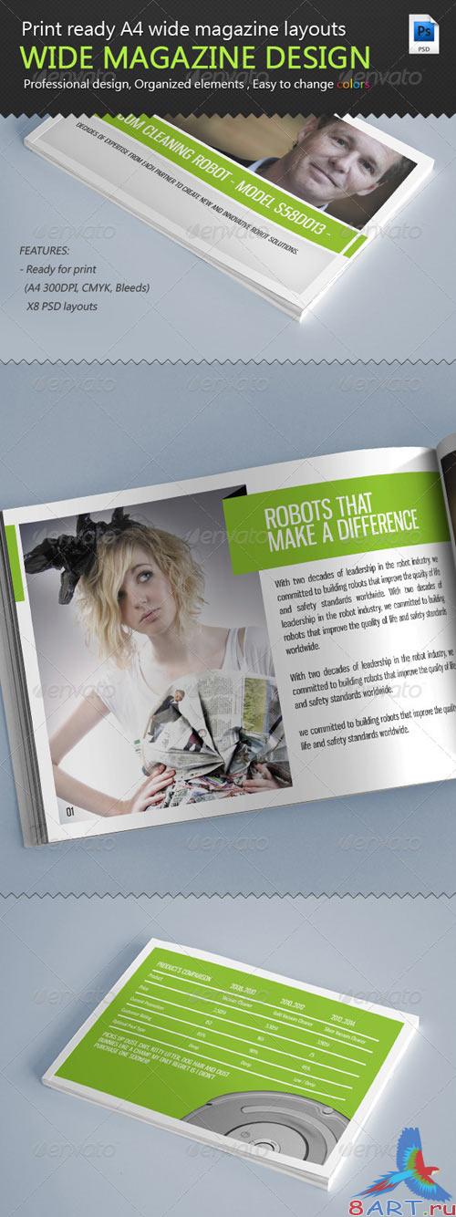 GraphicRiver A4 Wide Magazine Print Ready