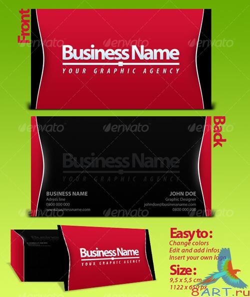 Black  Red Business Card Template - GraphicRiver
