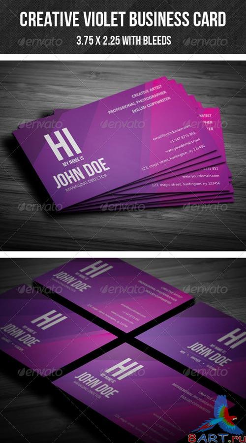 GraphicRiver Creative Violet Business Card - 02