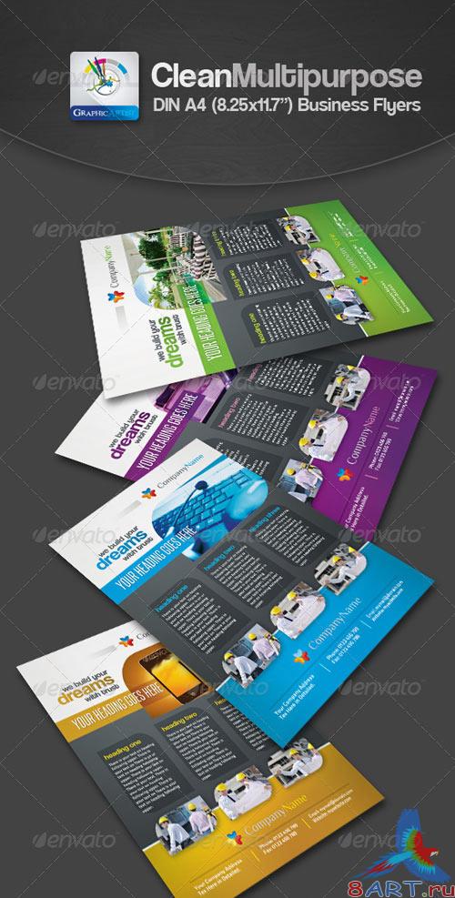 GraphicRiver Clean Multipurpose Business Flyers/Ads