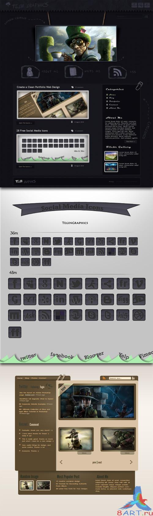 PSD Web Templates - Personal Blog Design &amp; Create a Clean Portfolio Web Design