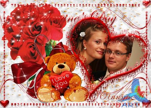 Романтическая рамка с целью фото - начиная с Днем Св.Валентина Романтическая рамка с целью фото - начиная с Днем Св.Валентина