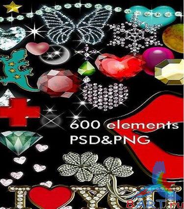 600 ��������� PSD &amp; PNG