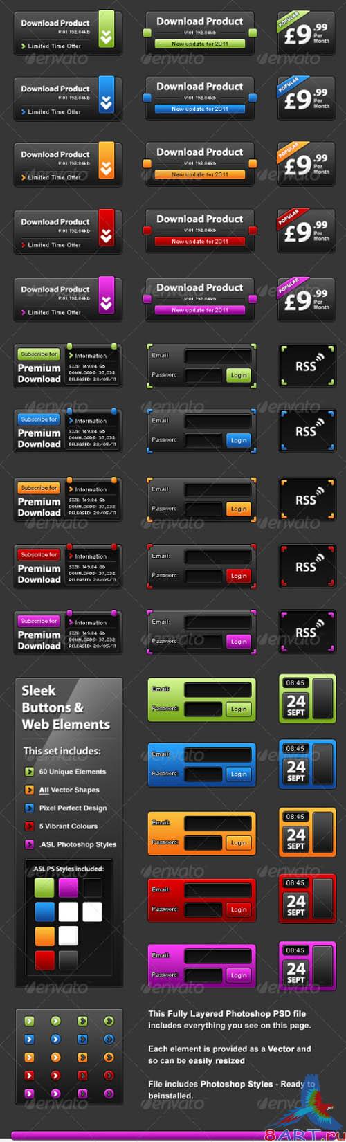 Slick UI Elelments - Web Design Interface Elements