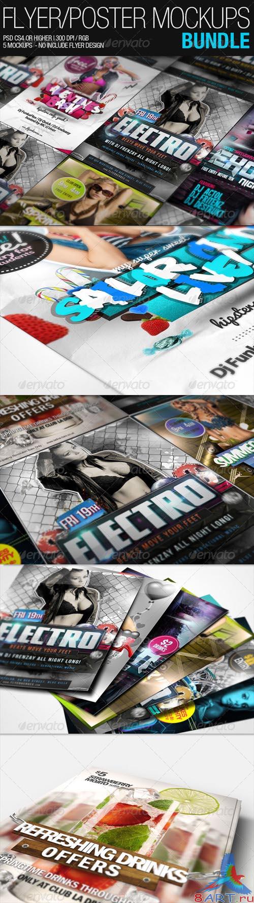 GraphicRiver Flyer Poster Mockups Bundle - REUPLOAD