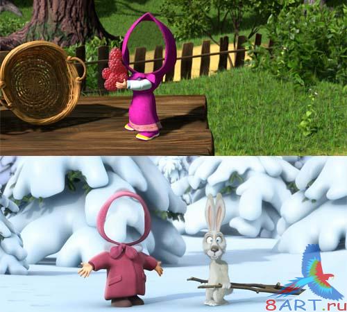 Шаблоны psd детские - приключения Маши Шаблоны psd детские - приключения Маши