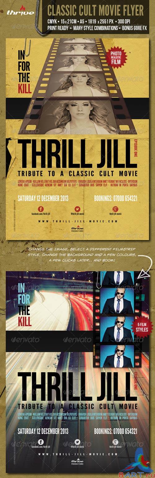 GraphicRiver Classic Cult Movie Flyer - A5 - 2 Styles in One GraphicRiver Classic Cult Movie Flyer - A5 - 2 Styles in One