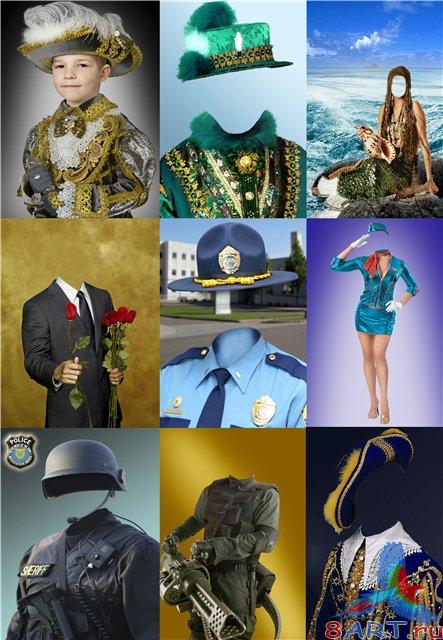       1 / Collection of costumes for the photomontage 1