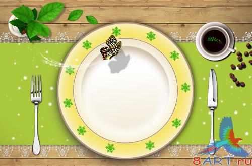 Beautiful background PSD - Plate