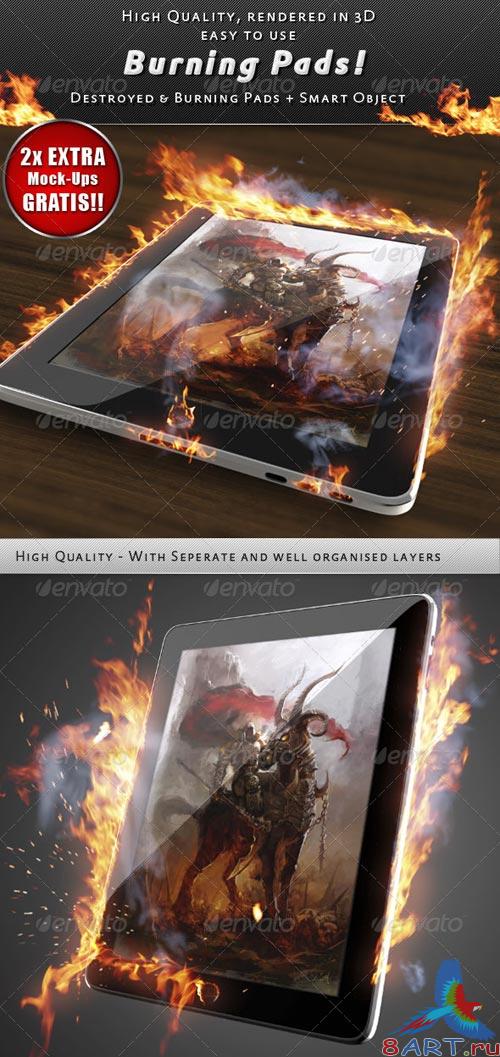 GraphicRiver Pad On Fire Mock-Up