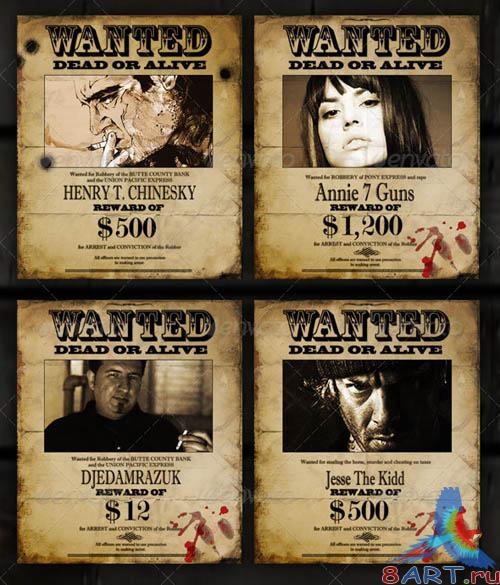 GraphicRiver Old "Wanted" Poster - Editable