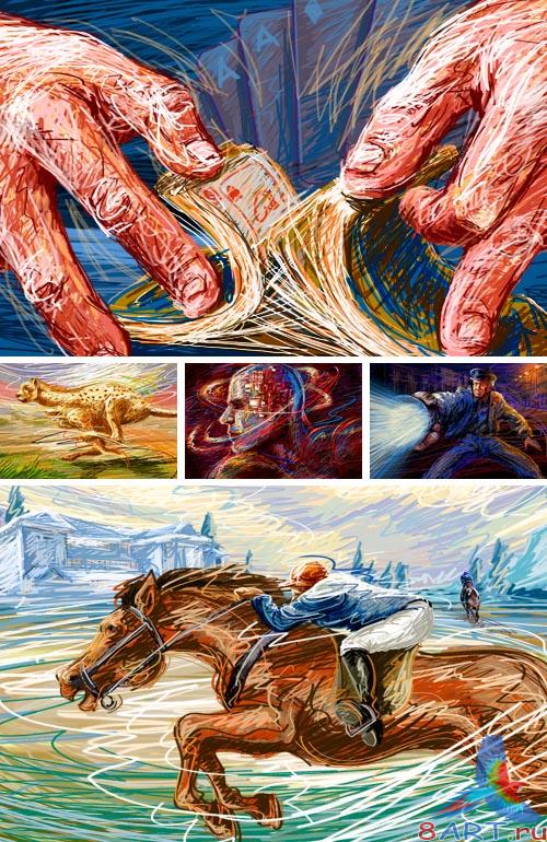 PSD Illustrations - Drawings briefly 3