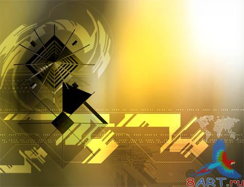 PSD - Gold Abstract Template