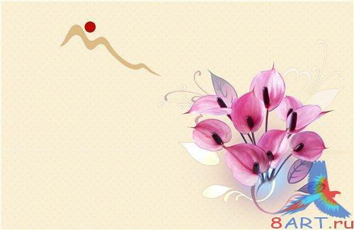 PSD - Pink bouquet of flowers