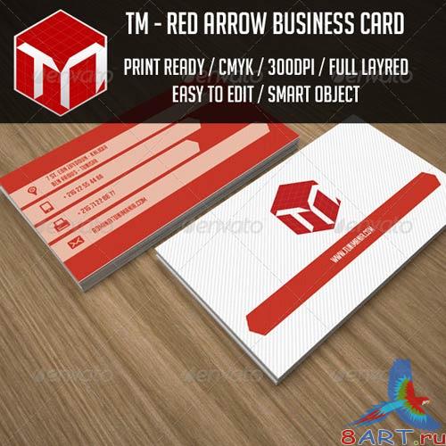 GraphicRiver Red Arrow Business Card GraphicRiver Red Arrow Business Card