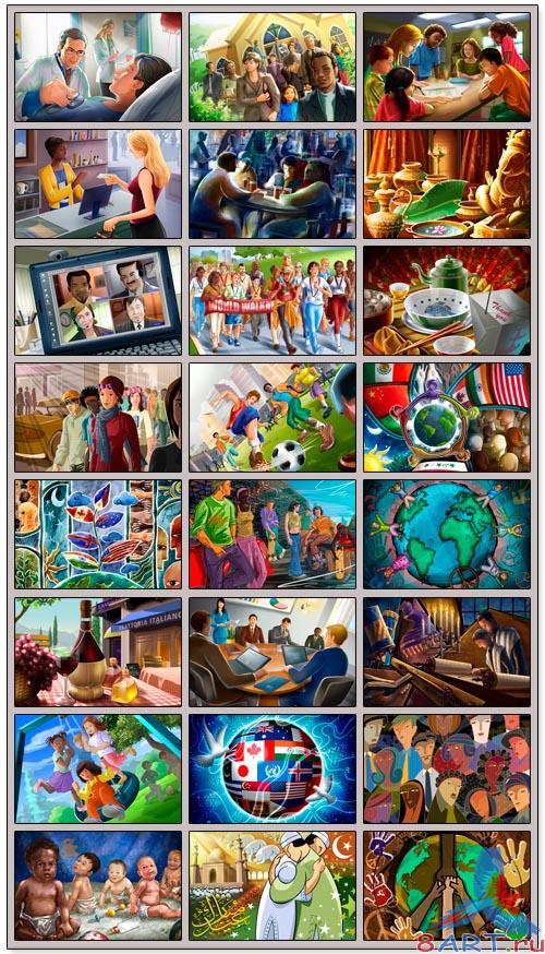 Culture of different peoples of the world - PSD