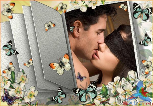 Винтажная рамка на виде открытой книги - неясный поцелуй Винтажная рамка на виде открытой книги - неясный поцелуй