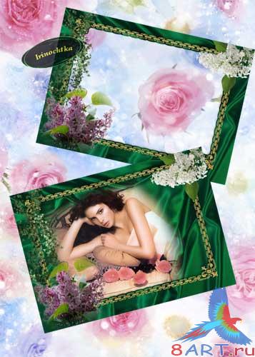 Cимпатичная весенняя рамочка: Душистая сирень. Cимпатичная весенняя рамочка: Душистая сирень.