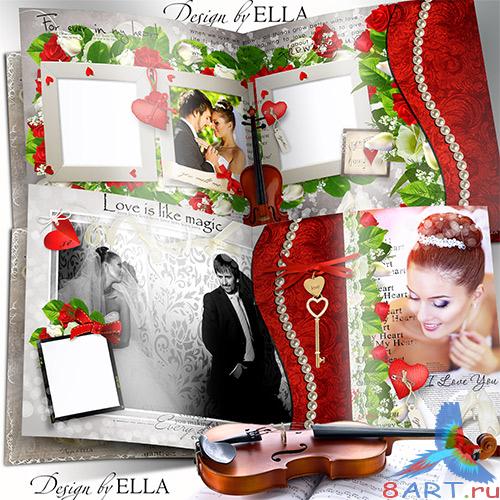 Роскошная свадебно-романтическая фотокнига-Любовь,как магия Роскошная свадебно-романтическая фотокнига-Любовь,как магия