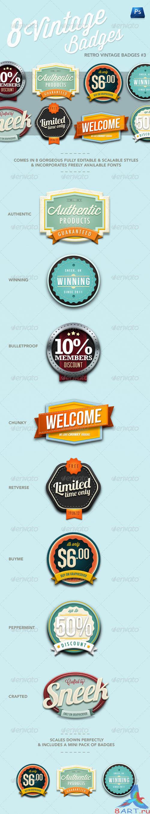 Retro Vintage Badges #3