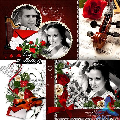 Свадебно-романтическая фотокнига- Любовь,как роза красная Свадебно-романтическая фотокнига- Любовь,как роза красная