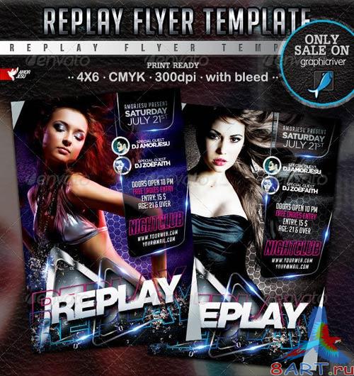 GraphicRiver Replay Flyer Template GraphicRiver Replay Flyer Template