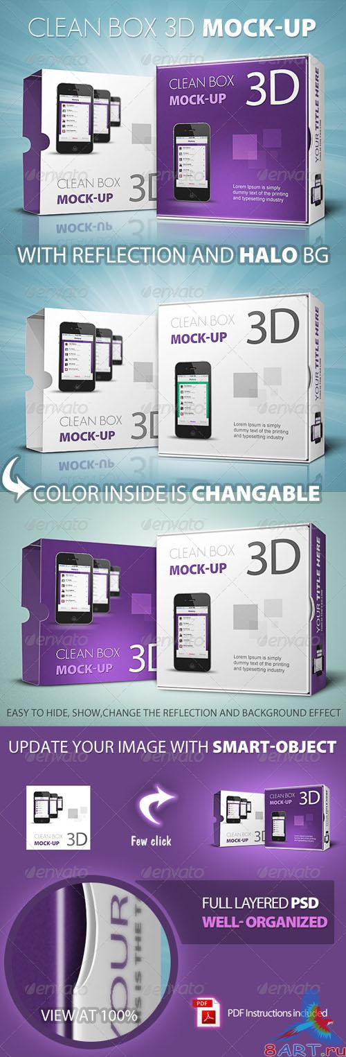 GraphicRiver Clean Box 3D Mock-up - REUPLOAD