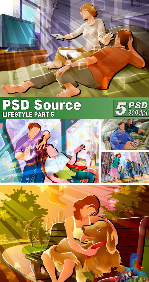 PSD Illustrations - Lifestyle 5 PSD Illustrations - Lifestyle 5