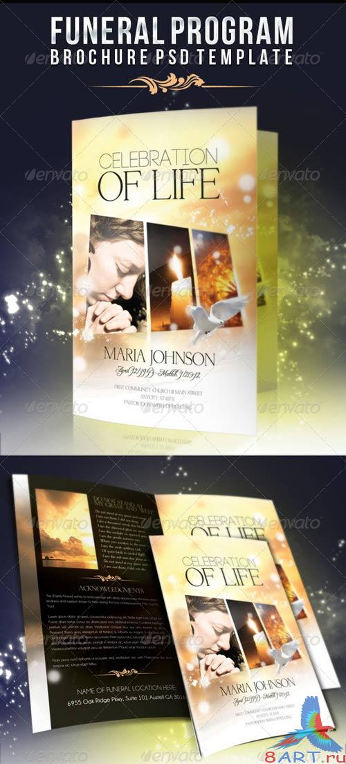 GraphicRiver Celebration of life - Funeral Program Brochure Template