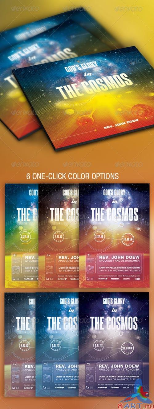 GraphicRiver God's Glory In The Cosmos Church Flyer and CD GraphicRiver God's Glory In The Cosmos Church Flyer and CD