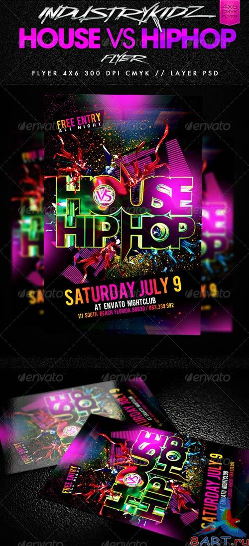 GraphicRiver House Vs HipHop Party Flyer GraphicRiver House Vs HipHop Party Flyer
