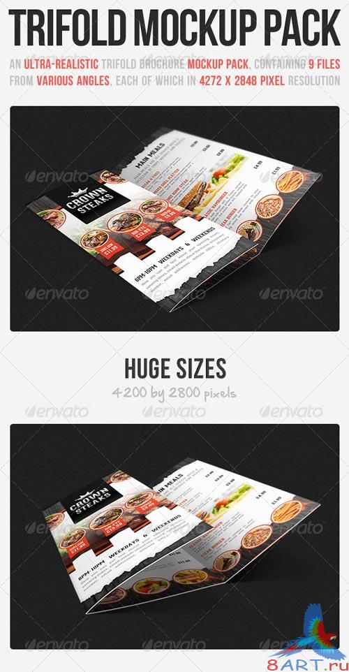 GraphicRiver Trifold Brochure Mockup Pack