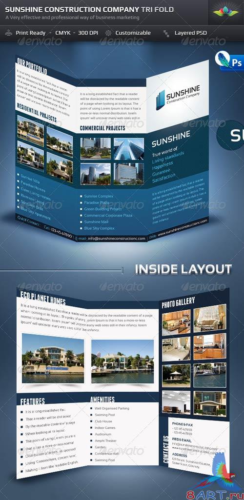 GraphicRiver Sunshine Construction Company Tri Fold Brochure GraphicRiver Sunshine Construction Company Tri Fold Brochure