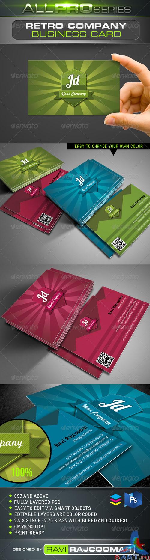 GraphicRiver - Retro Company Business Card 2657412
