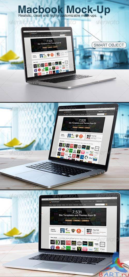 GraphicRiver Macbook Mock-Up GraphicRiver Macbook Mock-Up