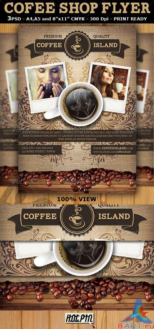 GraphicRiver Coffee Shop Magazine ad or Flyer Template GraphicRiver Coffee Shop Magazine ad or Flyer Template