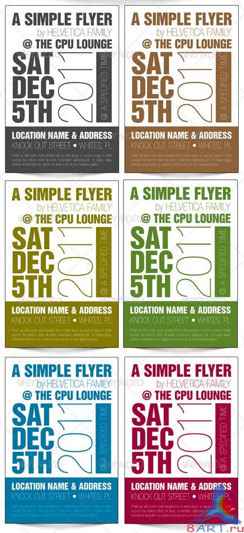 GraphicRiver Helvetica One Color 4x6 Flyer Template GraphicRiver Helvetica One Color 4x6 Flyer Template