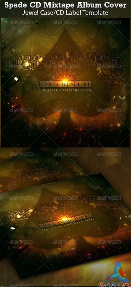 GraphicRiver Spade CD Cover Mixtape Template GraphicRiver Spade CD Cover Mixtape Template