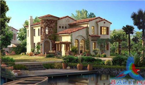 PSD - Modern country villa